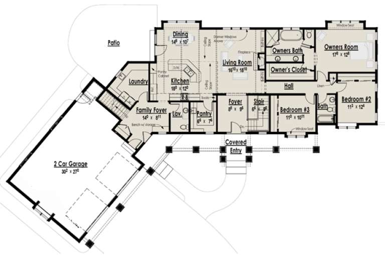 House Plan House Plan #15400 Drawing 1