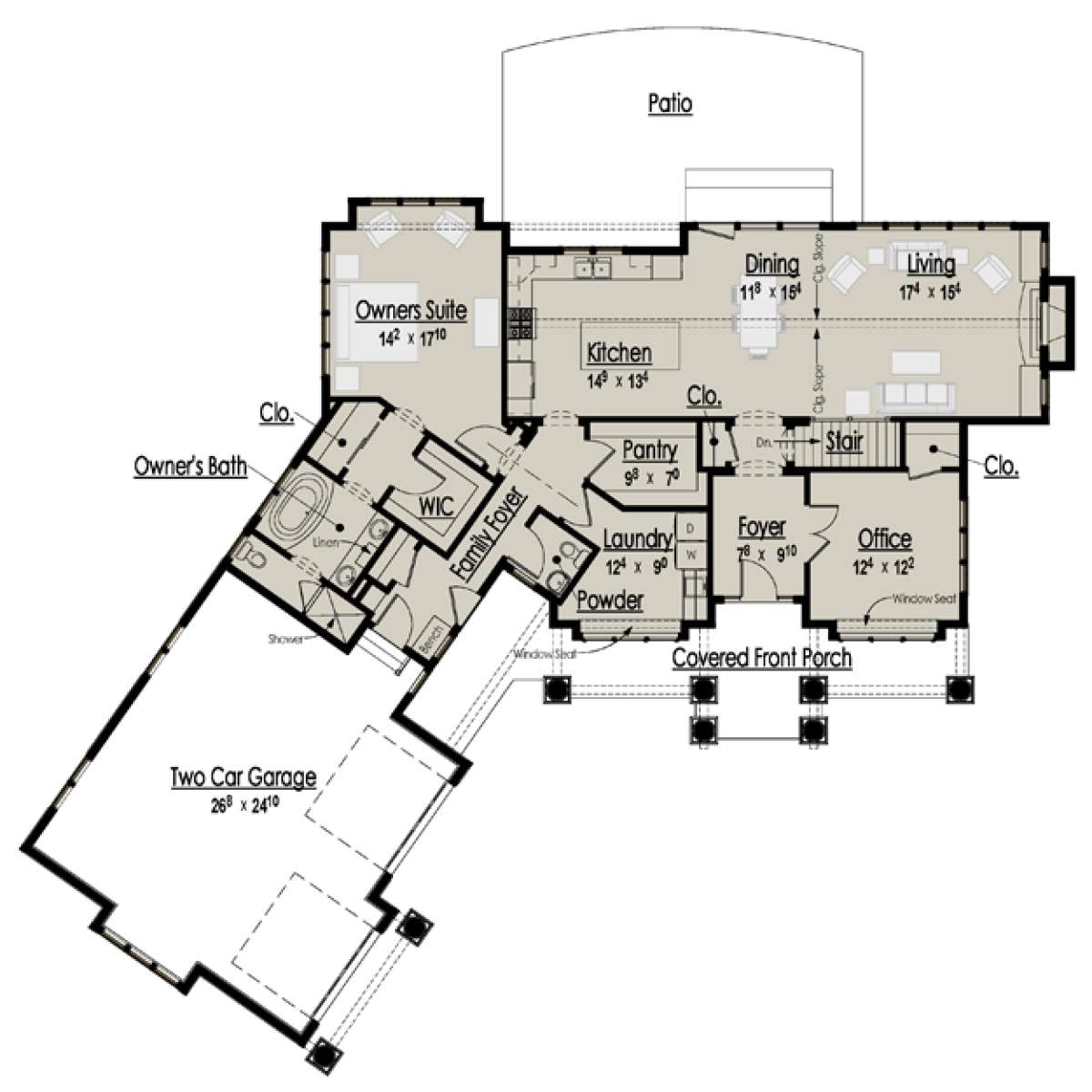 Floorplan 1 for House Plan #7806-00010