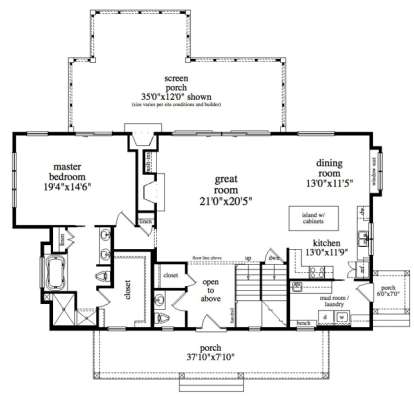 Floorplan 1 for House Plan #957-00055