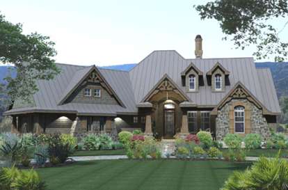 European House Plan #9401-00005 Elevation Photo