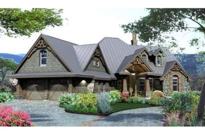 European House Plan #9401-00005 Elevation Photo