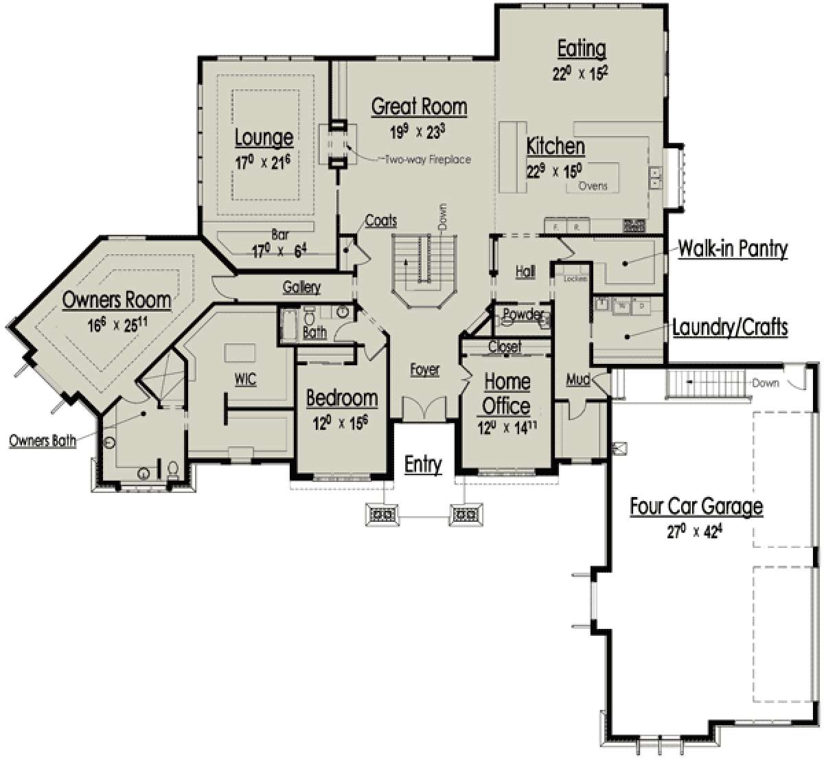 Floorplan 1 for House Plan #7806-00011