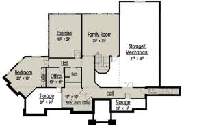 Basement for House Plan #7806-00011