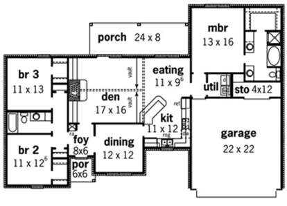 Floorplan1 for House Plan #9035-00151