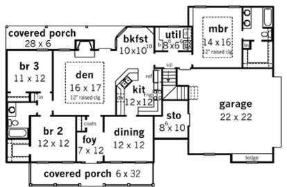 Floorplan 1 for House Plan #9035-00159