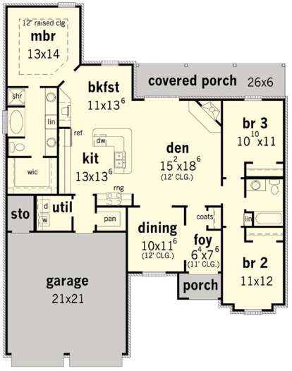 Floorplan1 for House Plan #9035-00160