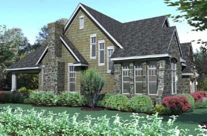 European House Plan #9401-00007 Elevation Photo