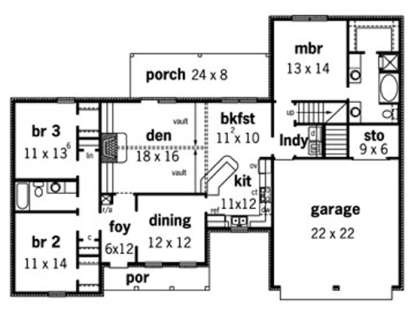 Floorplan 1 for House Plan #9035-00170