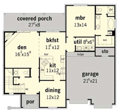 Floorplan 1 for House Plan #9035-00177