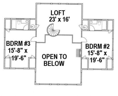 Second Floor for House Plan #039-00250