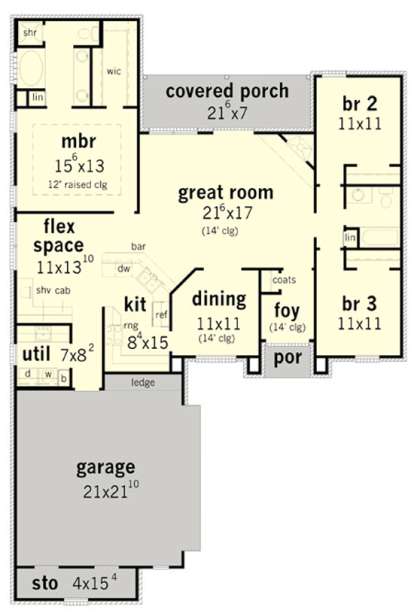 Floorplan1 for House Plan #9035-00179