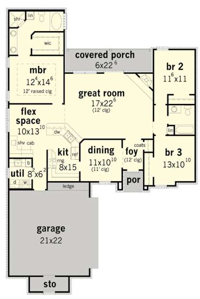 Floorplan1 for House Plan #9035-00181