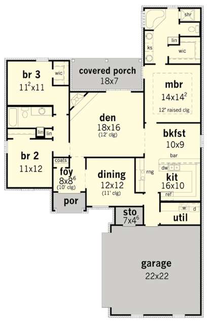 Floorplan 1 for House Plan #9035-00182