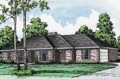 European House Plan #9035-00185 Elevation Photo