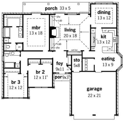 Floorplan1 for House Plan #9035-00186
