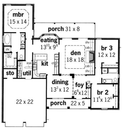 Floorplan1 for House Plan #9035-00198