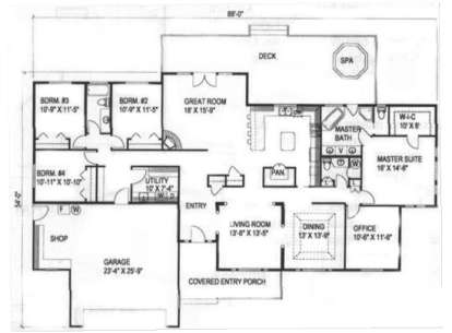 Floorplan for House Plan #039-00252