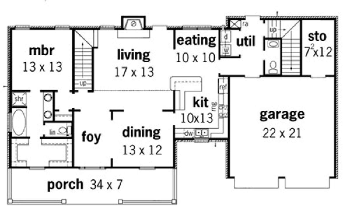 Floorplan 1 for House Plan #9035-00201
