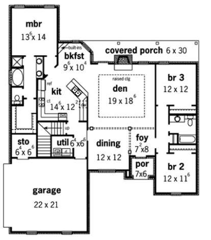 Floorplan 1 for House Plan #9035-00202