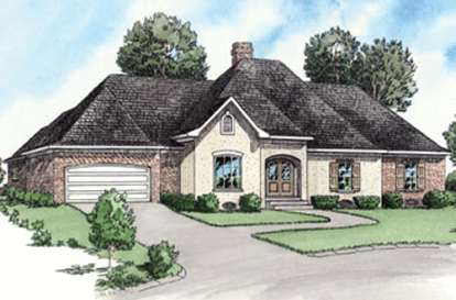 European House Plan #9035-00204 Elevation Photo