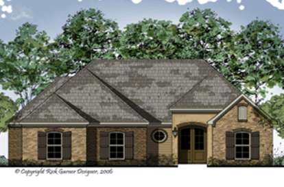 European House Plan #9035-00208 Elevation Photo