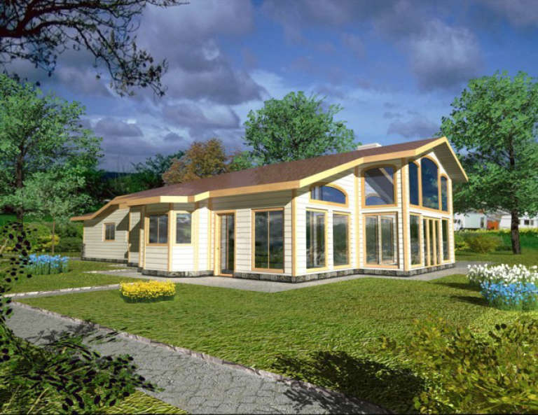 House Plan House Plan #1547 Rear Elevation