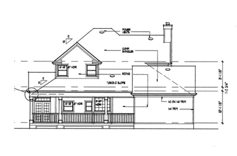 Farmhouse House Plan #9401-00008 Elevation Photo