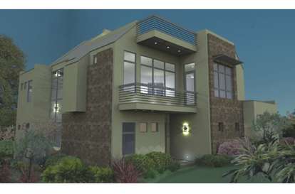 Modern House Plan #9401-00009 Elevation Photo