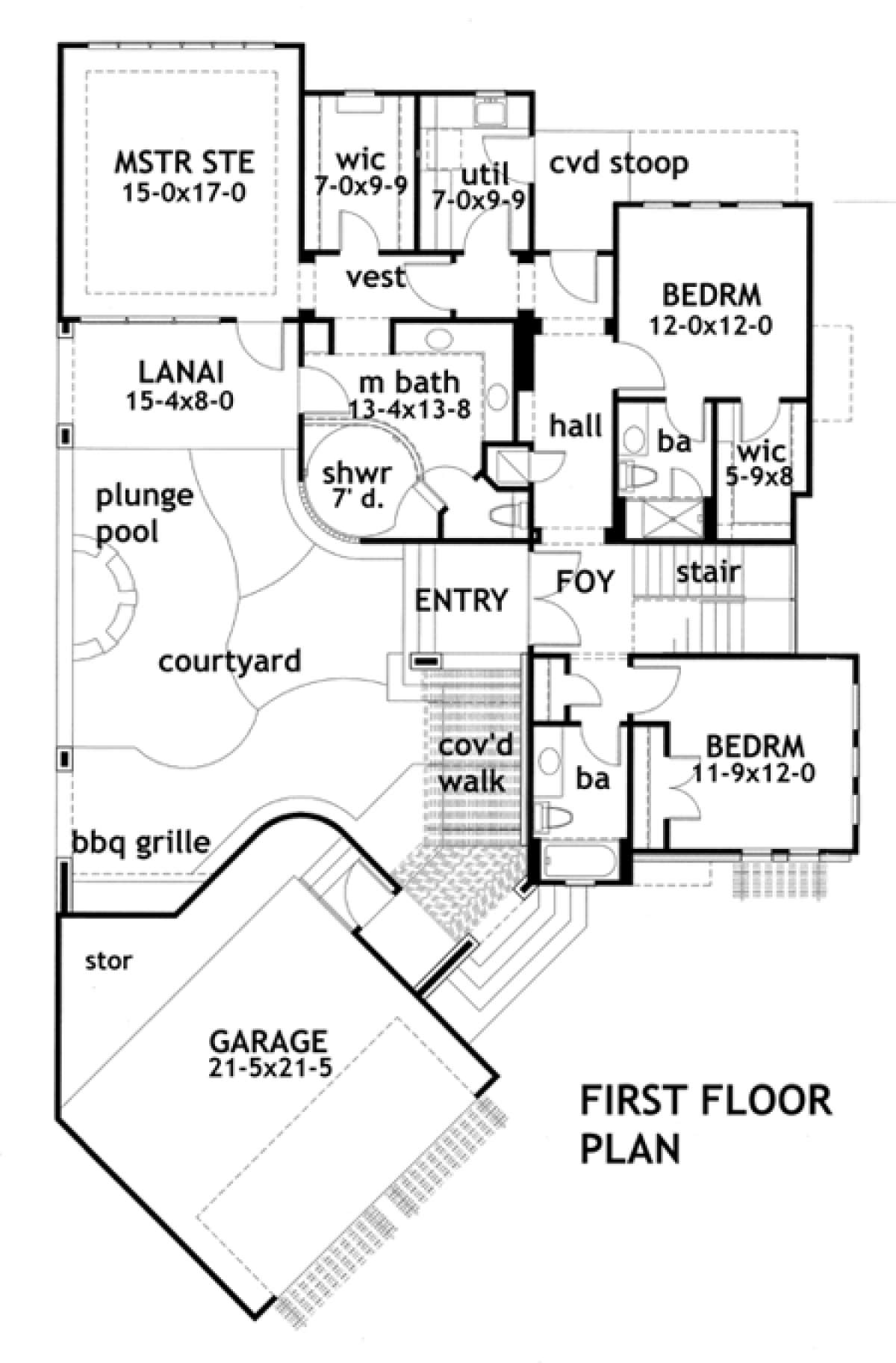 Floorplan 1 for House Plan #9401-00009