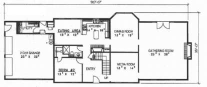 First Floor for House Plan #039-00254