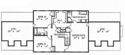 Second Floor for House Plan #039-00254