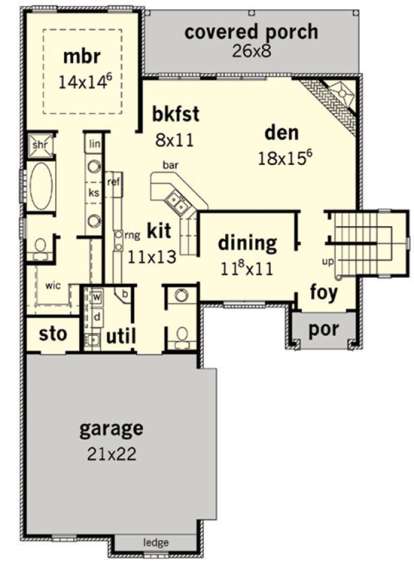Floorplan 1 for House Plan #9035-00212