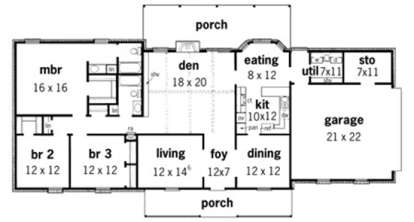 Floorplan 1 for House Plan #9035-00217