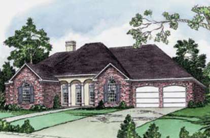 Ranch House Plan #9035-00220 Elevation Photo