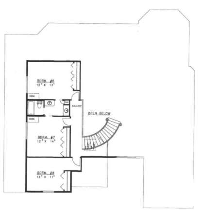 Second Floor for House Plan #039-00255