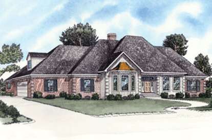 European House Plan #9035-00227 Elevation Photo