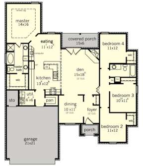 Floorplan 1 for House Plan #9035-00230