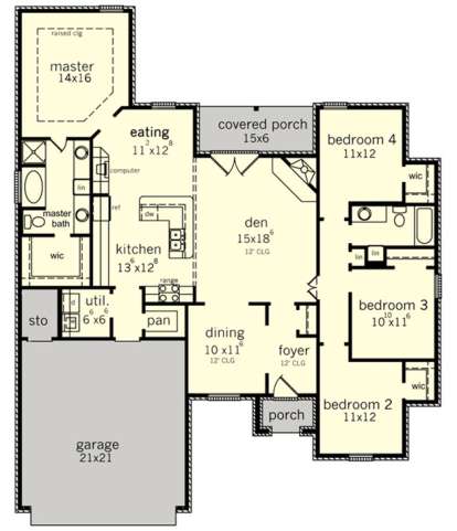 House Plan House Plan #15498 Drawing 1