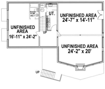 Basement Floor for House Plan #039-00256