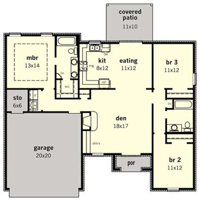 Floorplan1 for House Plan #9035-00232
