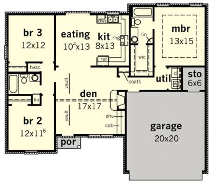 Floorplan1 for House Plan #9035-00234