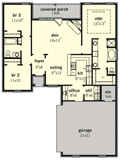 Floorplan1 for House Plan #9035-00240