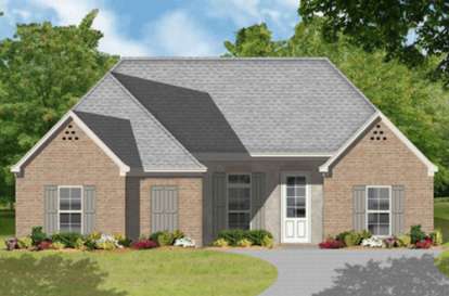 Ranch House Plan #9035-00242 Elevation Photo