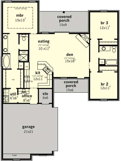 Floorplan 1 for House Plan #9035-00247