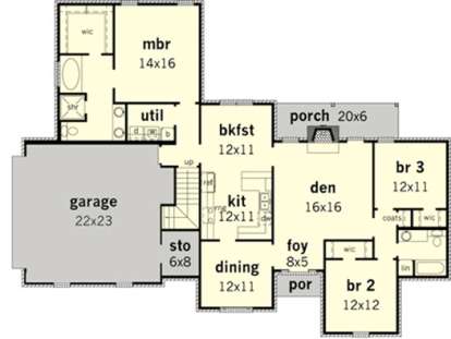 Floorplan 1 for House Plan #9035-00250