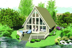 Mountain House Plan #053-00001 Elevation Photo
