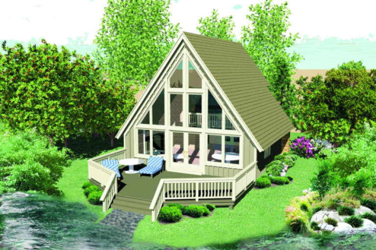 Mountain House Plan #053-00001 Elevation Photo
