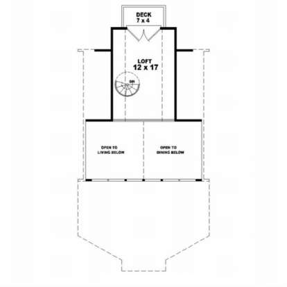 Loft Floor for House Plan #053-00001