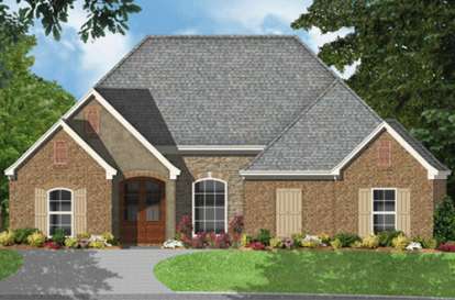 European House Plan #9035-00255 Elevation Photo