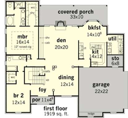 Floorplan 1 for House Plan #9035-00258